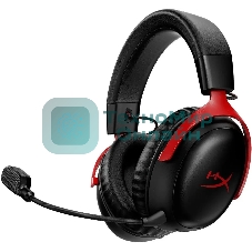 Гарнитура HyperX Cloud III чёрный-красный, беспроводная, радиоканал