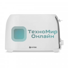 Тостер Vitek VT-1582 W белый (белый, 750 Вт, 2 отделения, механическое управление)