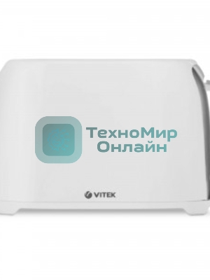 Тостер Vitek VT-1582 W белый (белый, 750 Вт, 2 отделения, механическое управление)