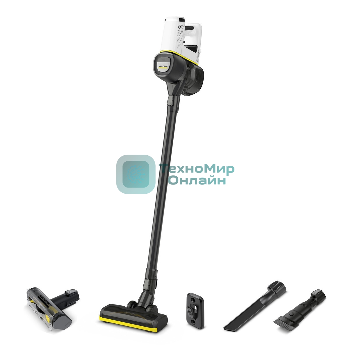 Пылесос ручной Karcher VC 4 Cordless myHome Pet 140Вт черный/белый