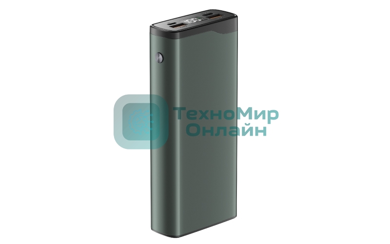 Портативный аккумулятор OLMIO QL-20, 20000mAh, 22.5W, QuickCharge3.0/PowerDelivery, LCD, серый