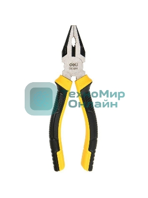 Комбинированные плоскогубцы Deli DL0001 160 мм, двухкомпонентная прорезиненная рукоять