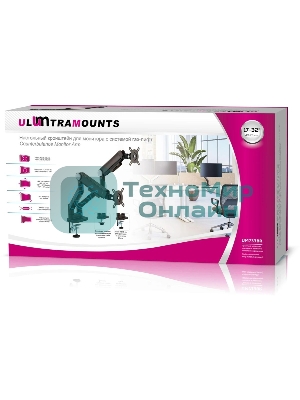 Кронштейн для мониторов Ultramounts UM733BR черный/коричневый 17