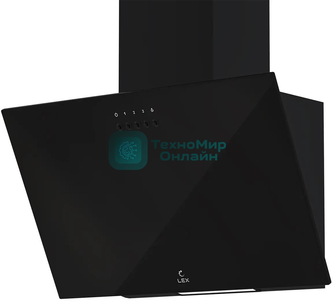 Вытяжка каминная Lex Moza 500 черный управление: кнопочное (1 мотор)