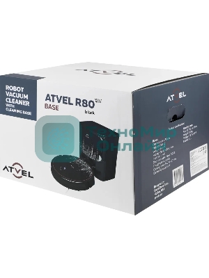 Робот-пылесос Atvel R80 Base черный, 2600 мА*ч Li-Ion, уборка влажная/сухая, пылесборник контейнер 0.34 л
