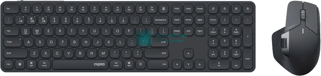 Комплект клавиатура+мышь Rapoo 9560M беспроводной, USB, 1600 DPI, чёрный