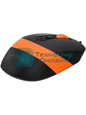 Мышь проводная A4Tech Fstyler FM10S черный/оранжевый, 1600 dpi, USB, кнопки - 4
