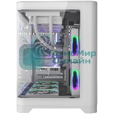 Компьютерный корпус 1STPLAYER UVIEW UV6 белый, mATX