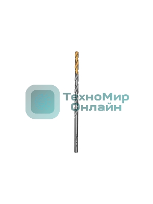 Сверло спиральное по металлу Denzel 5,5 х 139 мм, Р6М5, Golden Tip, удлиненное