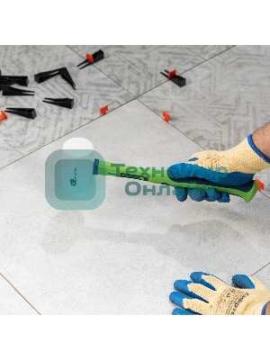 Киянка резиновая Сибртех 450 г, белая резина, фибергласовая рукоятка