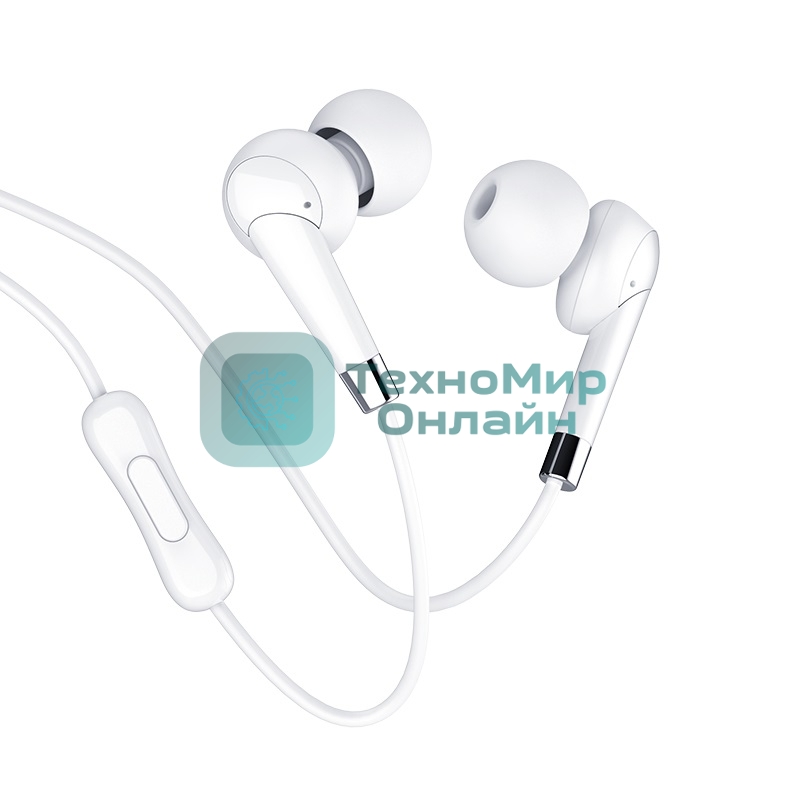 Проводные наушники Hoco M58 Amazing белый, внутриканальные, Jack 3.5 мм