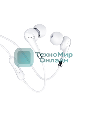 Проводные наушники Hoco M58 Amazing белый, внутриканальные, Jack 3.5 мм