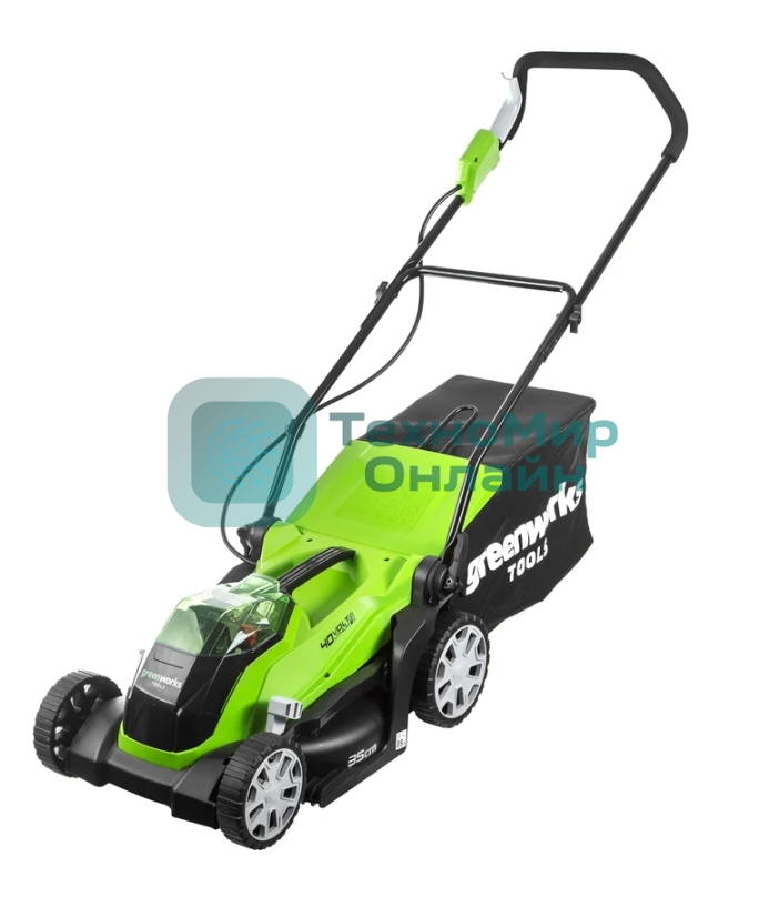 Газонокосилка аккумуляторная Greenworks G40LM35, 40 В, 2 Ач