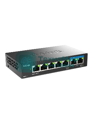 Коммутатор D-Link DMS-107/A1A, 5×1 Гбит/с + 2×2.5 Гбит/с, неуправляемый