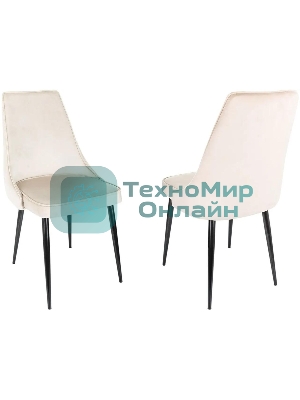 Стул для дома Бюрократ CH-K4_2 комплект 2 шт бежевый Holland 06 металл черный на ножках