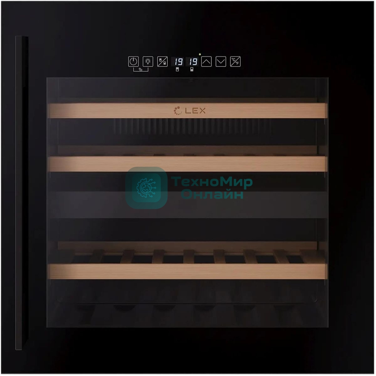 Винный шкаф LEX LWD6036BL dual zone S черный, 85 л, 2 отсека, 36 бут.