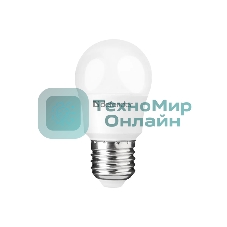 Лампа светодиодная Defender P45-8W-830-E27 шар, 3000 К, теплый белый, 1 шт.