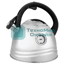 Чайник для плиты ALPENKOK AK-535 из нерж.стали с ОКНОМ 2,7л,со свистком