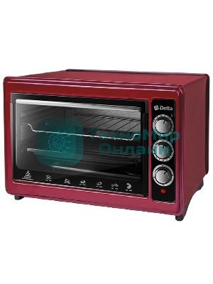Мини-печь Delta D-0123 бордовая