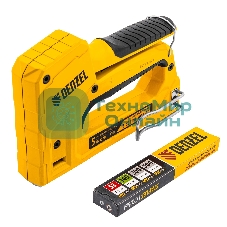 Степлер мебельный Denzel тип 53 и 13, 6-14мм, тип 140, 10-14мм, тип 300, 15мм, тип 500, 15мм