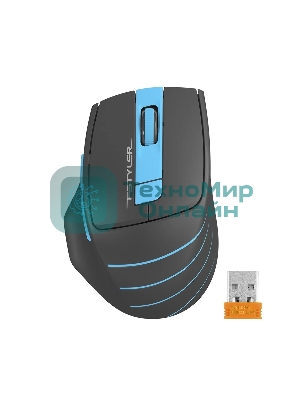 Мышь беспроводная A4Tech Fstyler FG30 серый/синий, 2000 dpi, радиоканал, USB, кнопки - 5