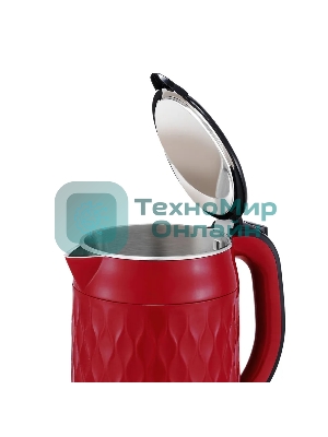Чайник электрический BQ KT1715P Red-Black. Мощность:1800 Вт, Объем 1.7 л