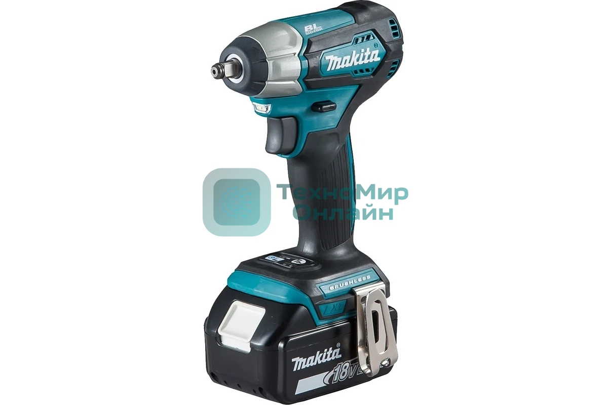 Гайковерт акк MAKITA DTW180RFE  б\щет, 18В, 2x3Ач, Li-ion, 3600у\м, 180Нм, квадрат 3\8