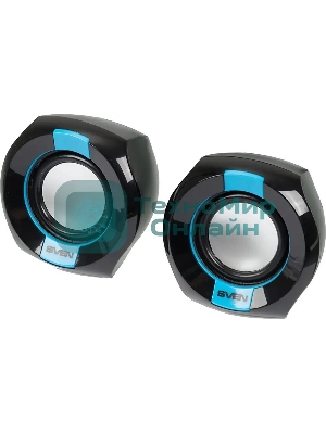Акустическая система SVEN 150 2.0 черный/синий 5Вт