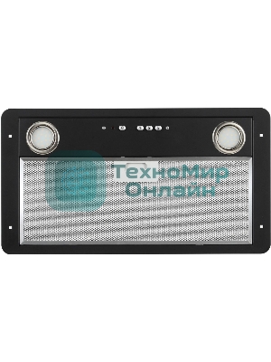 Вытяжка встраиваемая Elikor Flat 52П-650-К3Д черный, 52 см, 650 куб. м/ч, 60 дБ