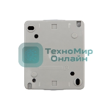 Розетка одноместная Kranz INDUSTRIAL открытой установки с заземлением, IP54 серая