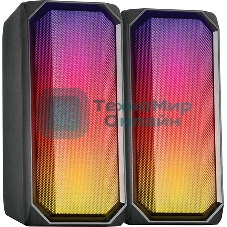 Акустическая система RGb 2.0 + Bluetooth, Qumo Charisma (ВТ 0054), 15ВТ, объемное звучание, отключаемая многорежимная RGb подсветка, USB+Jack 3,5мм