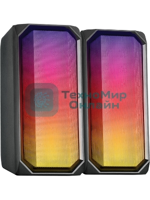 Акустическая система RGb 2.0 + Bluetooth, Qumo Charisma (ВТ 0054), 15ВТ, объемное звучание, отключаемая многорежимная RGb подсветка, USB+Jack 3,5мм