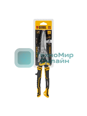 Ножницы по металлу Denzel, 315мм, прямой проходной рез,сталь-CrMo, трехкомп.рук-ки