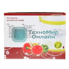 Пароварка электрическая Sakura SA-7213GR 2ч (5,0л) 500Вт бел/зел