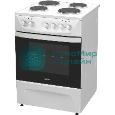 Плита электрическая Darina 1D EM 141 404 W белый/черный, конфорок 4 шт, духовка 50 л, 60 см x 85 см x 60 см