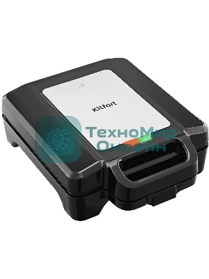 Вафельница Kitfort КТ-4673 1600Вт черный/серебристый