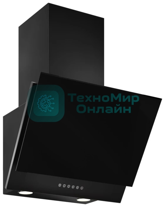 Вытяжка наклонная Elikor Рубин S4 50П-700-Э4Д черный, 49 см, 700 куб. м/ч, 52 дБ