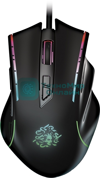 Мышь проводная Qumo Medusa M81 черный, 3200 dpi, USB, кнопки - 7