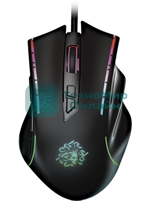 Мышь проводная Qumo Medusa M81 черный, 3200 dpi, USB, кнопки - 7