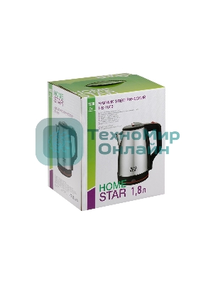 Чайник электрический Homestar HS-1003 1.8л нержавейка, черный