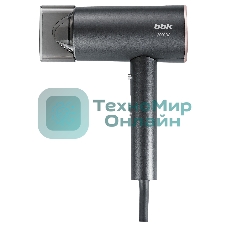 Фен BBK BHD3002 графит, 2000 Вт, ионизация, компактный