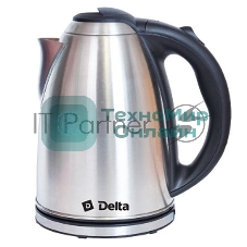 Чайник электрический Delta DL-1032, 2000 Вт, 2 л, нержавеющая сталь