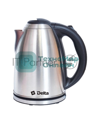 Чайник электрический Delta DL-1032, 2000 Вт, 2 л, нержавеющая сталь