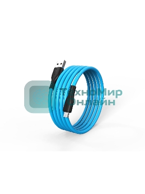 Кабель Smartbuy (iK-12-S21bb) S21 MicroUSB синий, 2.4 А, сил., 1 м