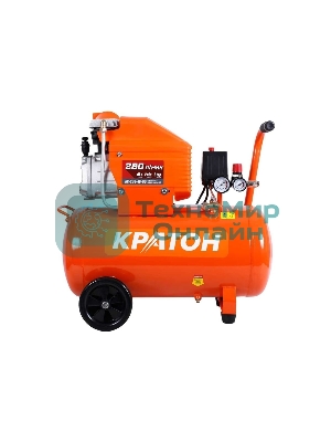 Компрессор КРАТОН AC-280-40-D Dпрямой 220В 2000Вт 280л/мин ресивер40л 32кг