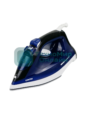 Утюг Centek CT-2308 синий, 2800 Вт, 60 г/мин, 190 г/мин, 300 мл
