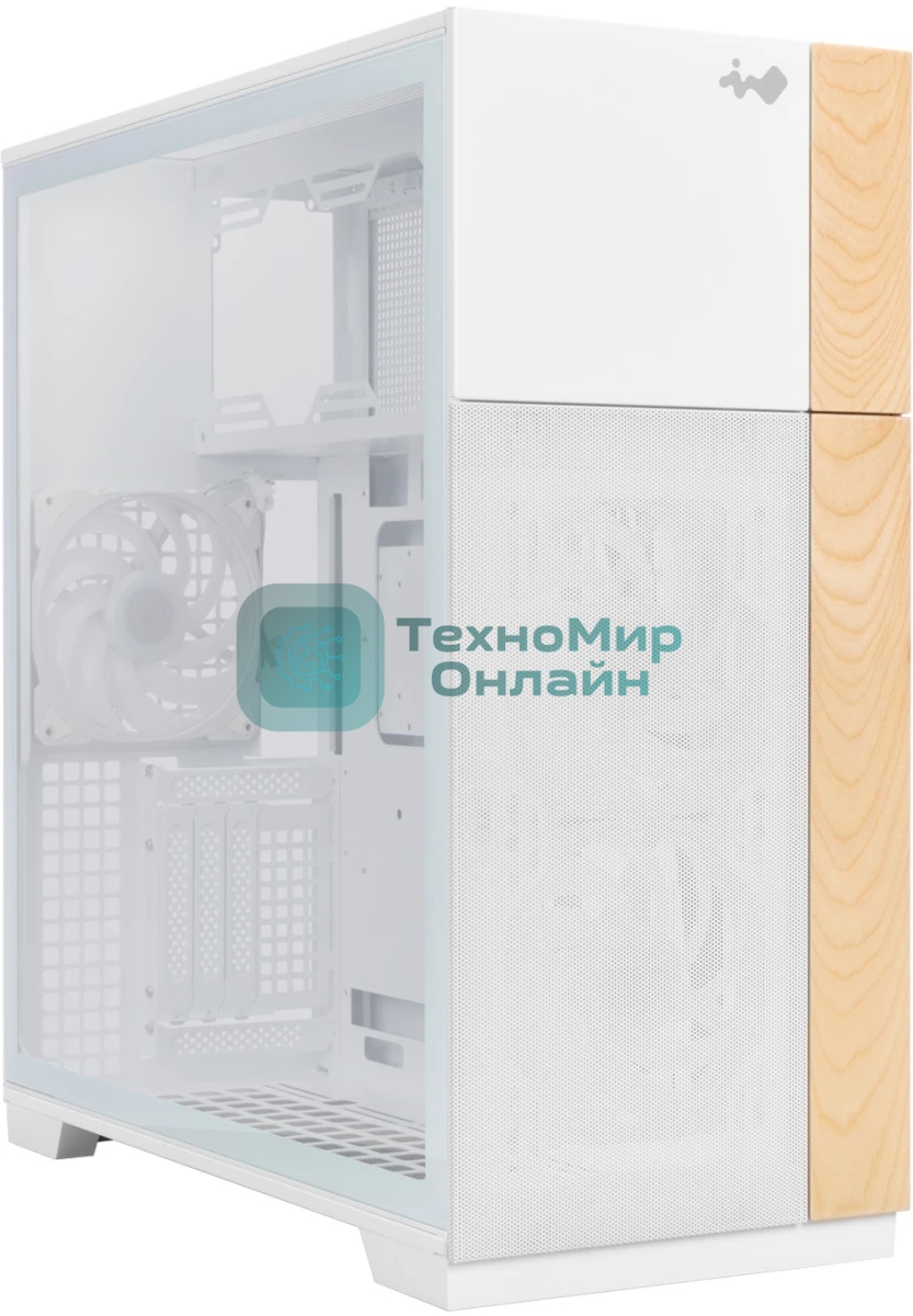 Корпус InWin F5 CS19 White, Full-Tower, белый, закалённое стекло, ARGB подсветка, 3 x 140 мм (2 спереди, 1 сзади)