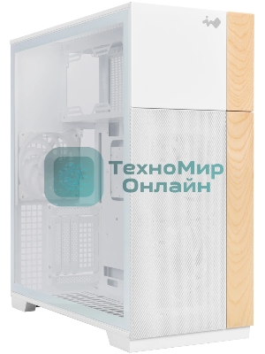Корпус InWin F5 CS19 White, Full-Tower, белый, закалённое стекло, ARGB подсветка, 3 x 140 мм (2 спереди, 1 сзади)