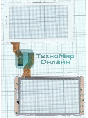 Сенсорное стекло (тачскрин) FM710301KA, белое