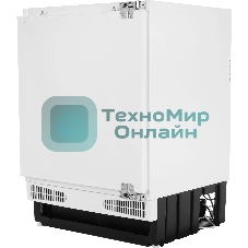 Встраиваемый холодильник Hyundai HBR 0812 белый однокамерный 98/17л морозилка сверху